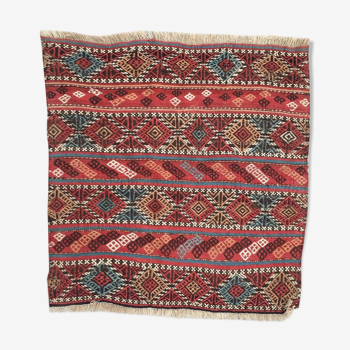 Ancien tapis turc Kilim 95x93cm