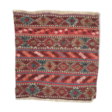 Antique Turkish Kilim Rug shabby vintage old wool country home Kelim 95x93cm