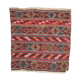 Antique Turkish Kilim Rug shabby vintage old wool country home Kelim 95x93cm