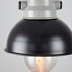 Vintage dark blueberry blue small industrial hanging light from TEP