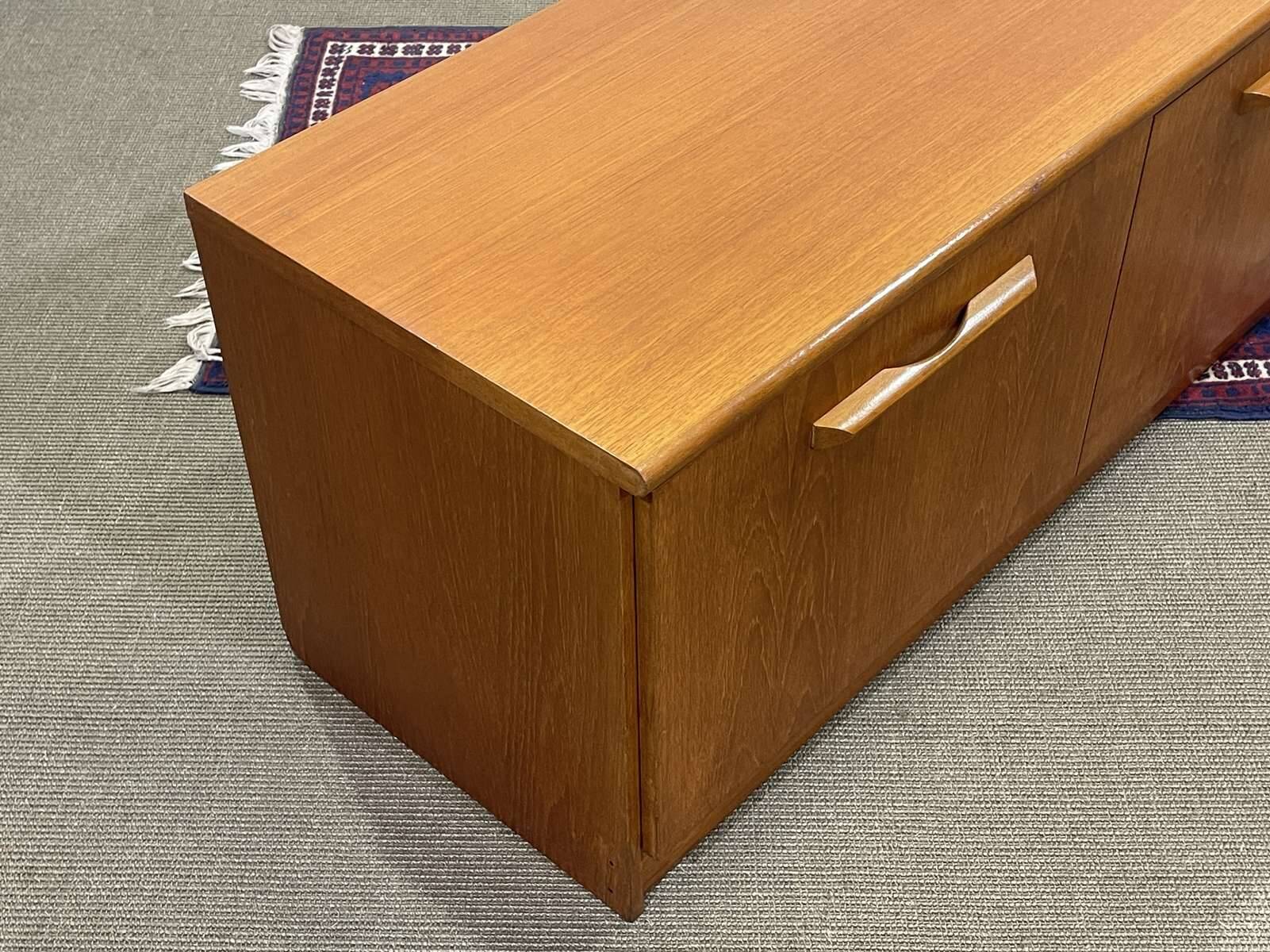 Low English teak sideboard from the 70s
