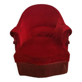 Velvet toad armchair