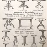 Thonet Table No. 8 from 1888 Café Museum after Adolph Loos marble top