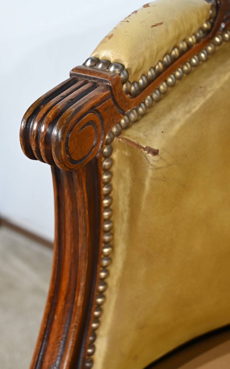 Beech Swivel Office Armchair, Louis XVI style – Late 19th century