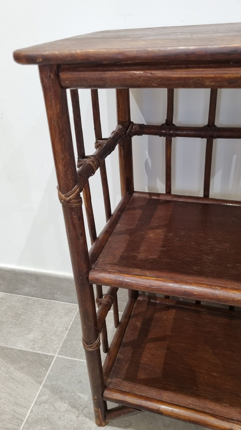 Rattan bedside table