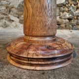 Ancient French pedestal in elm – Stand from the early 1900s