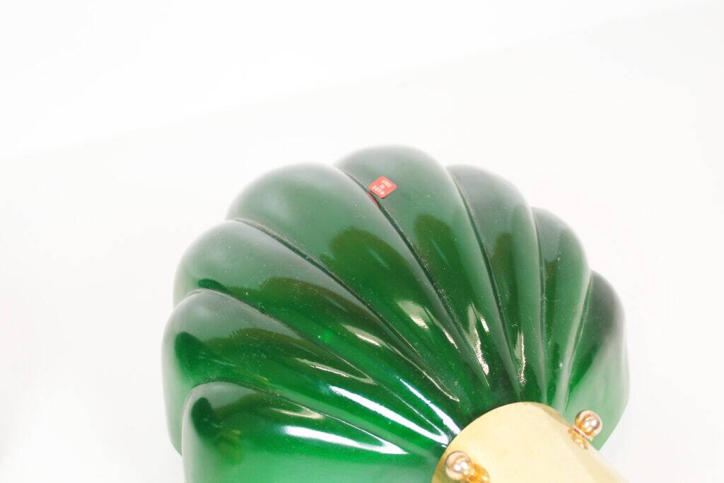 Large pair of Italian glass and brass wall lamps, Italy 1970s