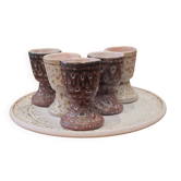 Vintage ceramic egg service by Jean Austruy