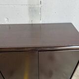Minimalist vintage dark wood sideboard