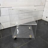 1970s Plexiglas Bedside Table