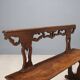 Antique walnut wood bench, Italy, 18th century