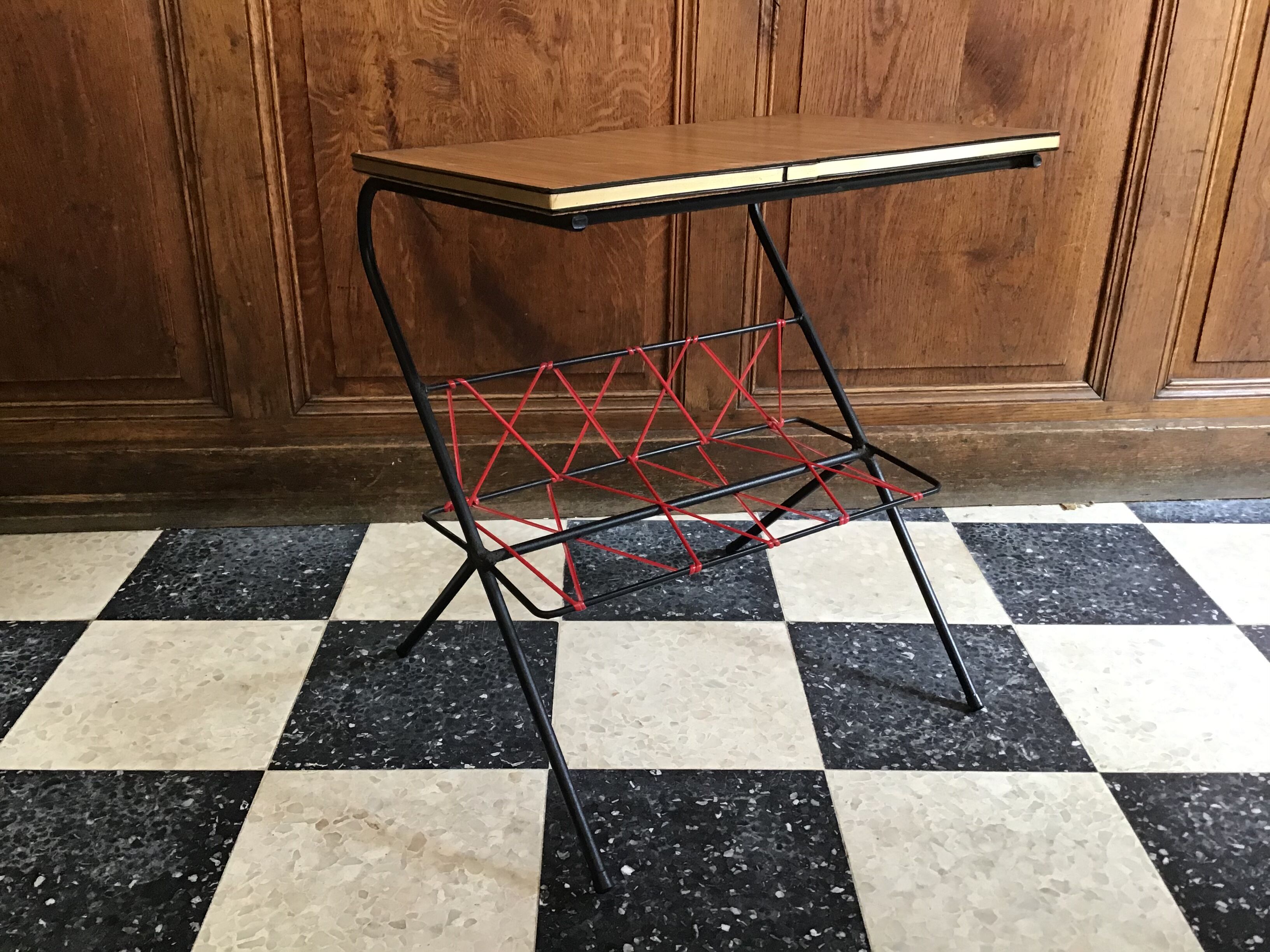 Vintage newspaper table