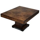 Art Deco Dining Table in Walnut Burl, 1930s