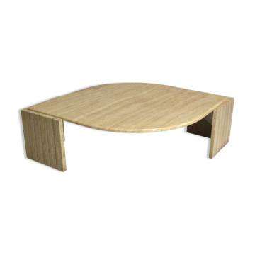 Travertine coffee table by Roche Bobois France 1970