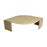 Travertine coffee table by Roche Bobois France 1970