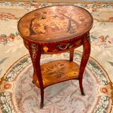 Coffee table in transition style marquetry