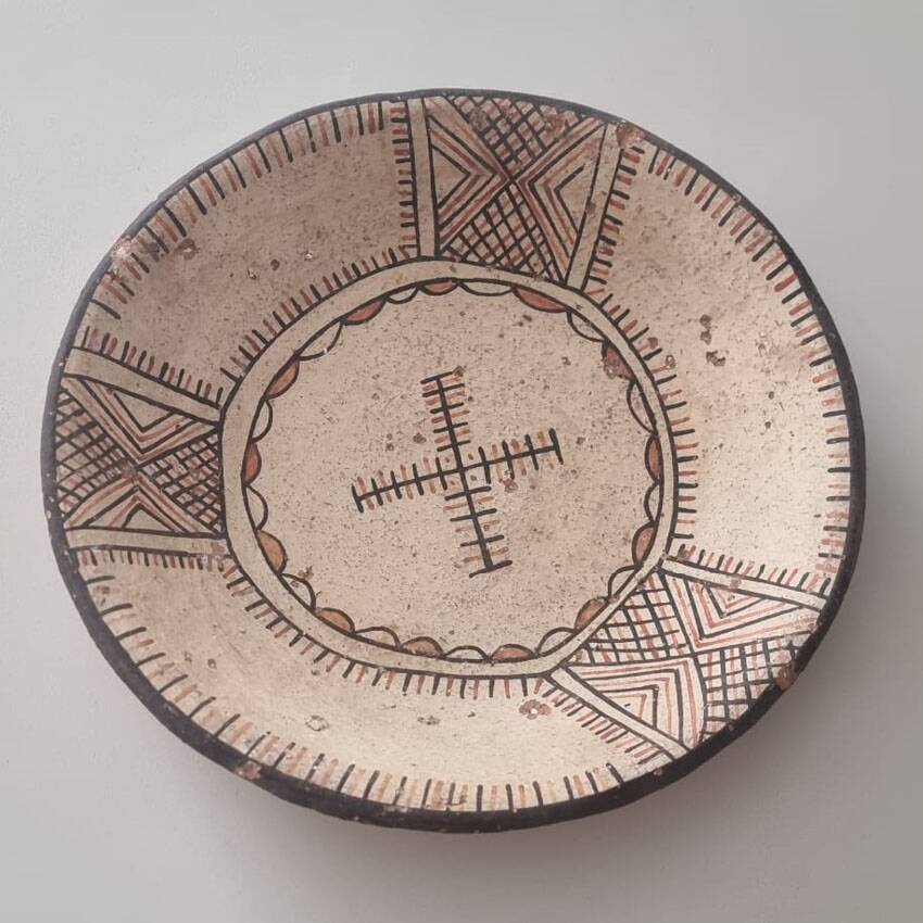 Old Rif pottery salad bowl