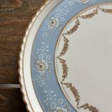 Pastel blue porcelain art cake dish