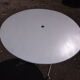 Folding iron garden table