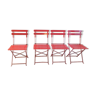 Vintage folding metal chairs.