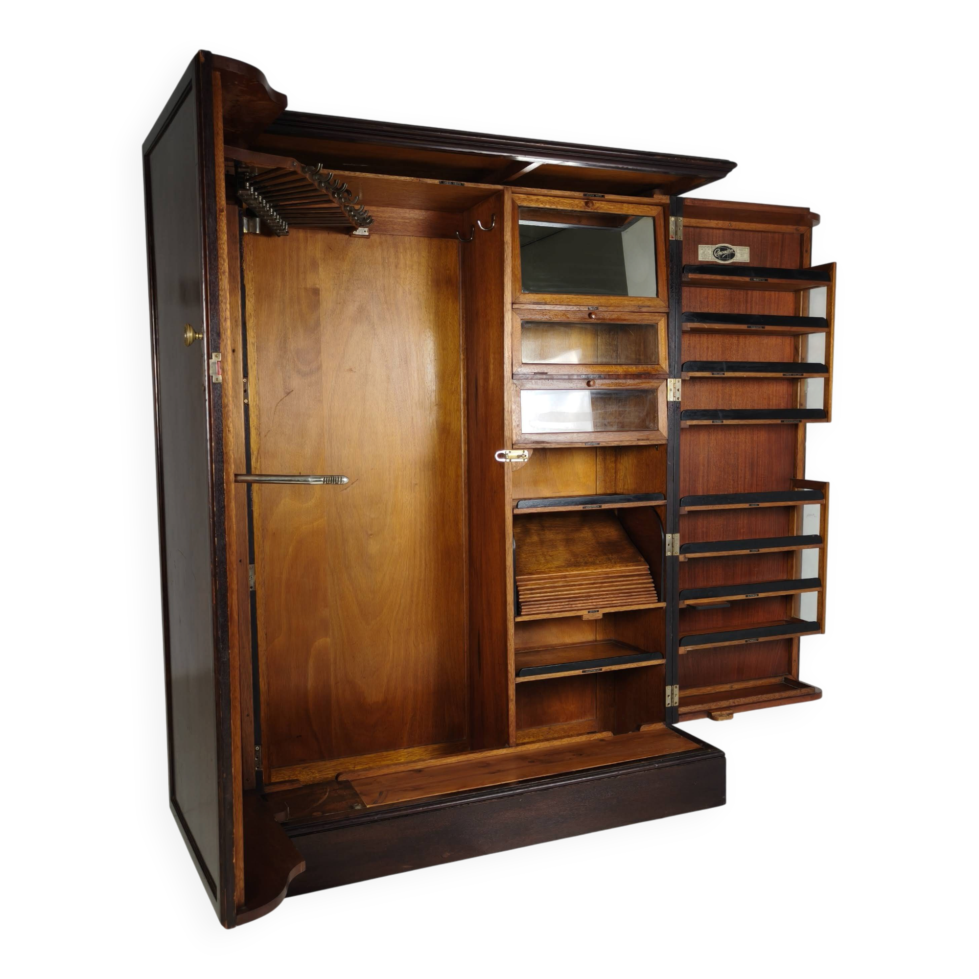 1920s Compactom Ltd Gentleman’s Wardrobe – Complete Fitted Interior