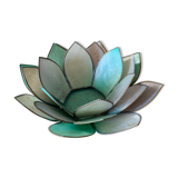 Mother-of-pearl flower candle holder