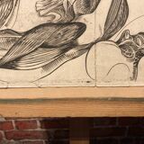 Abstract drawing laminated on mica.