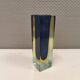 Murano vase in translucent glass with cool colour details.