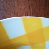 Set of 4 hollow plates Digoin yellow scottish model