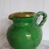 Green ceramic jug
