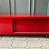 Lacquered red tv cabinet