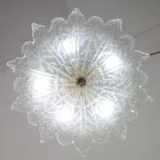 Set of 3 Amsterdam Palmetta, Italian Murano Glass Ceiling Light or Flush Mo