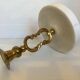 Metal and stone candlestick