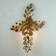 Hans koegl vintage florentine wall lamp sconce metal pioggia d'oro hollywood regency style