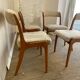 Set of 4 Gondole chairs in fabric signed Baumann.