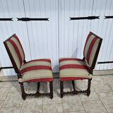 Paire de chaises Louis XIII en chêne