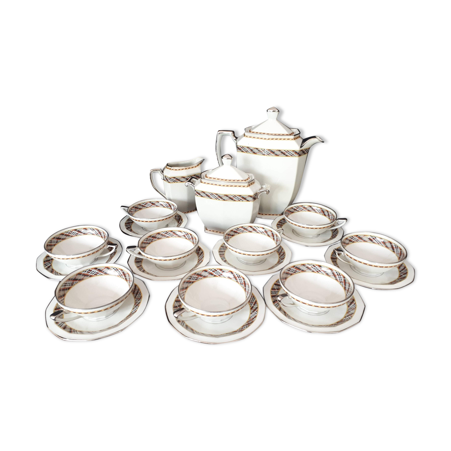 Art deco porcelain service Bernardaud Limoges