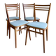 Set of 4 vintage Scandinavian wooden chairs – 1960s/70s