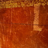 Mahogany and leather coffee table from the 19th century.
