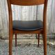 Four teak and black sky chairs, Scandinavian spirit, vintage, 60s