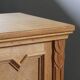 Vintage Danish Chevron Oak Cabinet, Henning Kjærnulf Baroque style, 1960s