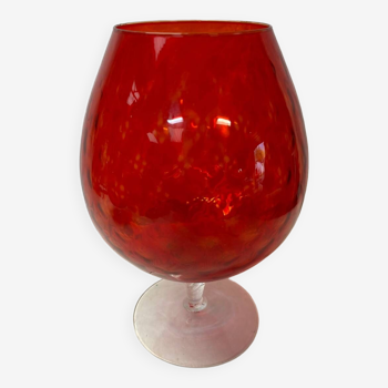 Red Italian glassware vase