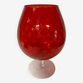 Vase verrerie italienne rouge