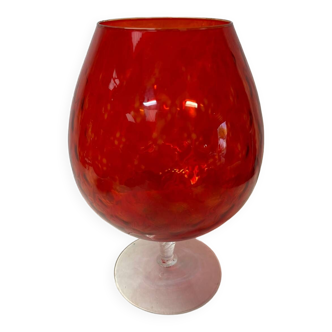 Red Italian glassware vase