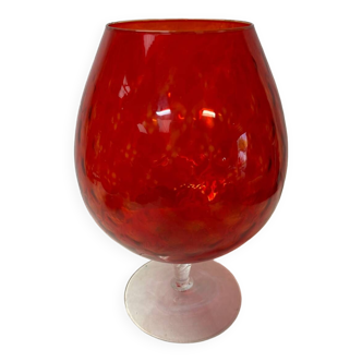 Vase verrerie italienne rouge