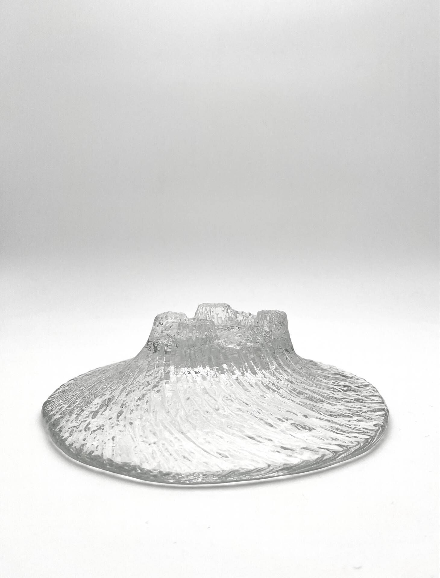 Coupe Tapio Wirkkala Iittala Avanti Crystal Givre Brutalist 25cm