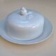 White porcelain butter dish with cover