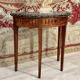 Half-moon console in walnut period Louis XVI around 1770