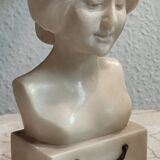 Bust of a woman in alabaster