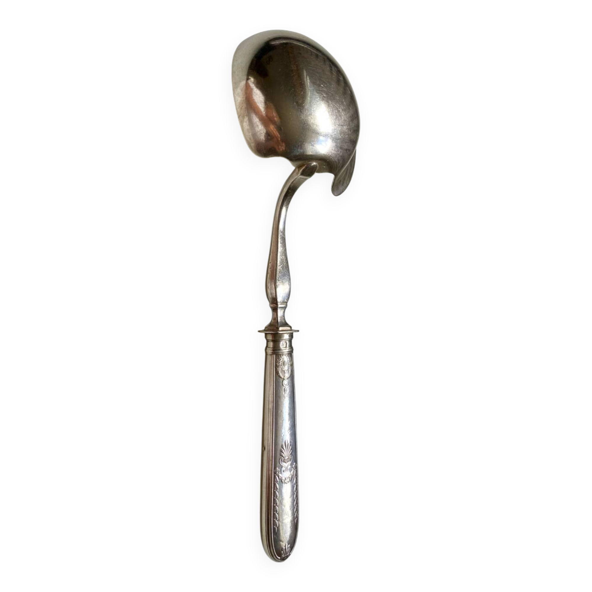 Grange louche en argent massif, époque XIXème